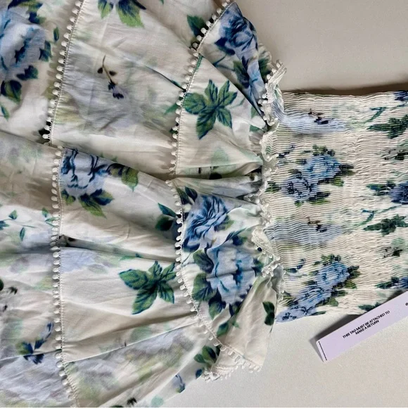 Sunkiss Frill Mini Dress – White/Blue, Size 0 (NWT) - Picture 6 of 6